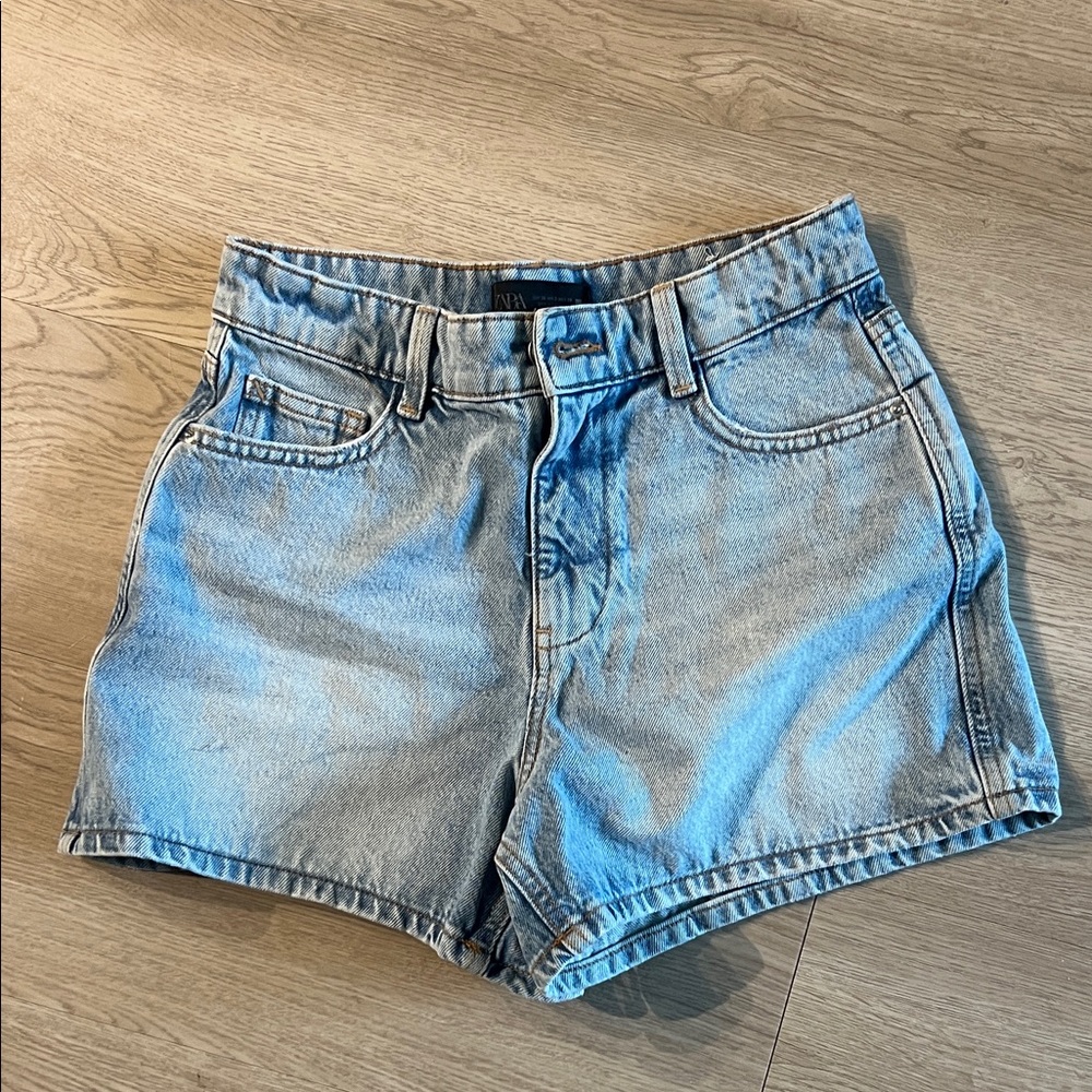 Zara Light Blue Jean Shorts